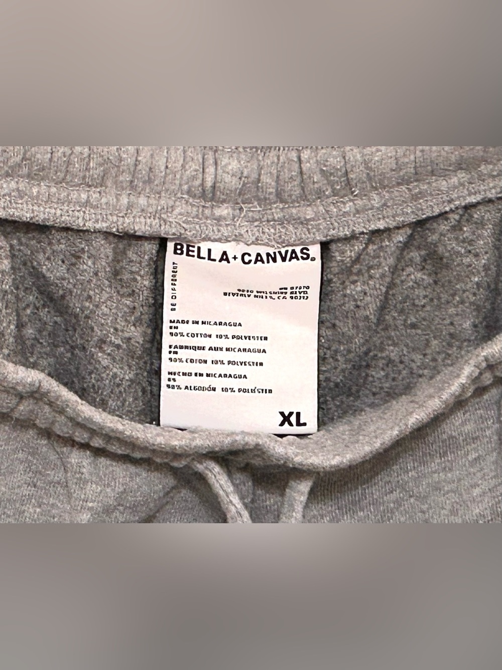 Bella Canvas Gray Joggers/Sweatpants W/ Elastic Waist Band and Pockets - Picture 2 of 5
